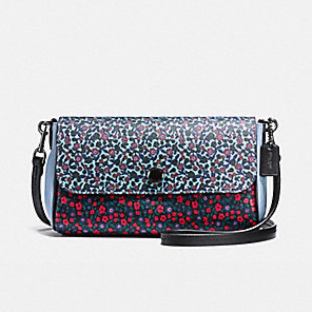 Coach F59535 Floral Reversible Crossbody Bag Gem